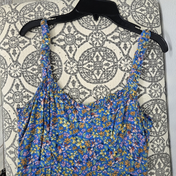 Zara Blue Floral Midi Dress - Picture 7 of 8
